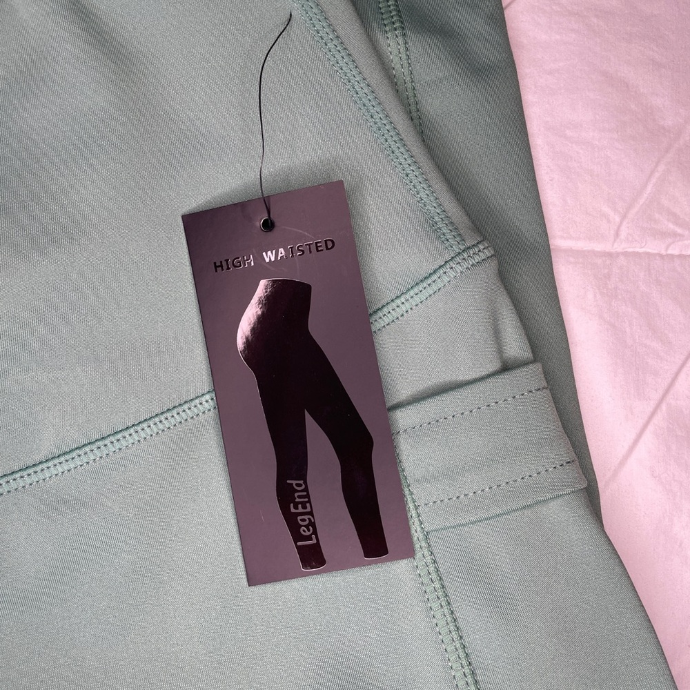 Legend High Waisted Leggings - Sage Green